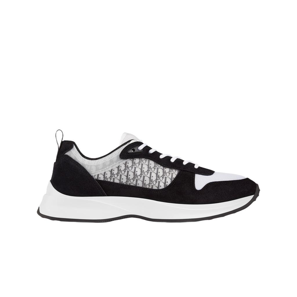 Dior B25 Runner Sneakers Black Suede White Technical Mesh Black Dior Oblique Canvas
