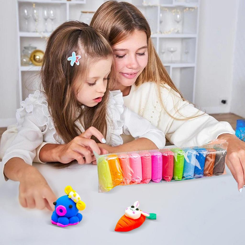 12/24/36pcs Air Dry Clay Set - Non-Toxic Modeling Fun For Kids & Gifts -includes Vibrant Colors And Deluxe Tool Kit