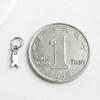 S925 Sterling Silver Beaded Woven Rope Small Fish Pendant for DIY Bracelets & Necklaces
