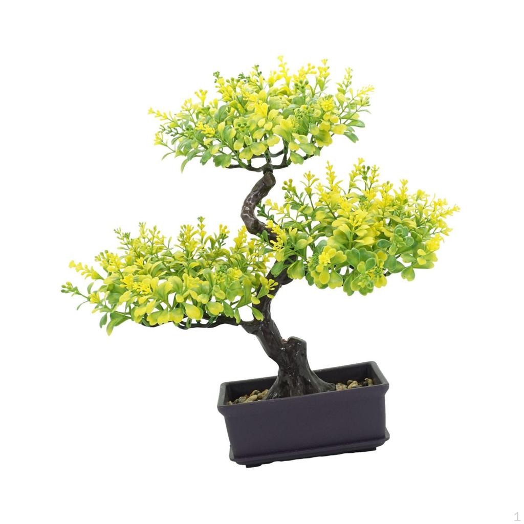 Artificial Bonsai Ornament, Realistic Faux Potted Plant, Plant for Office, Tabletop, Home