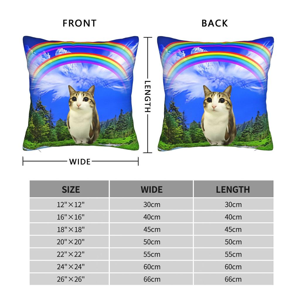 Regenbogen Miau Eule Kissenbezüge Süß Lustig Kissenbezug Für Wohnzimmer Bett Stuhl Benutzerdefinierte Kissenhülle