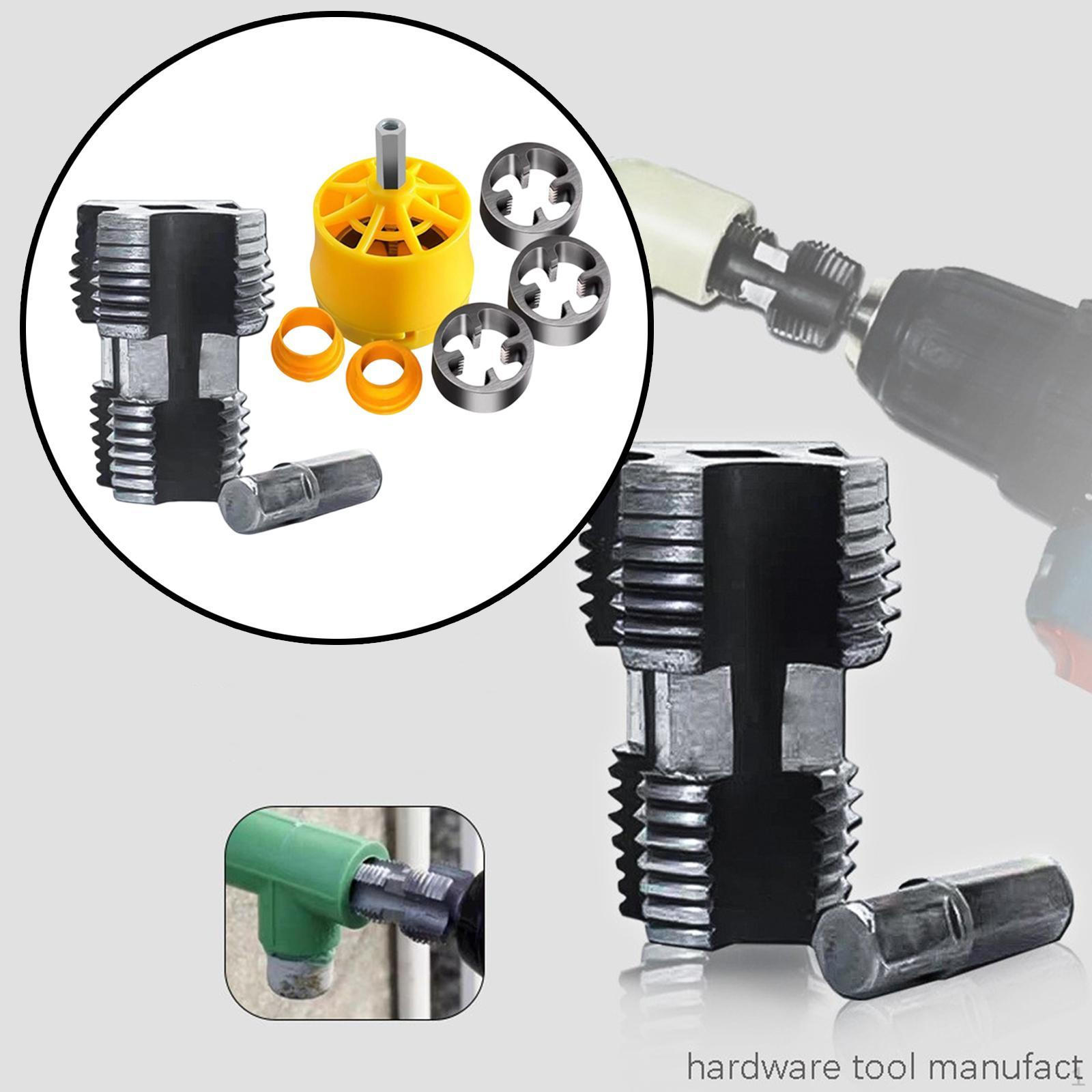 

Набор для нарезания резьбы на трубах из ПВХ, многофункциональный ручной инструмент, практичные принадлежности, сантехнические инструменты Style B