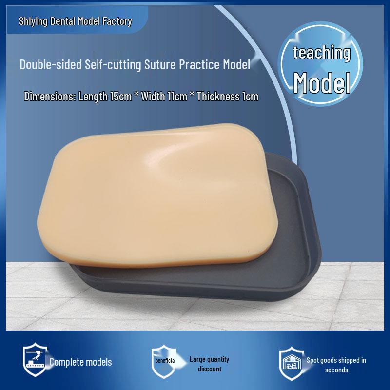 Dental Self-Cutting Suture Model with Double-Sided Washable Skin Silicone