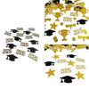 100/200Pcs Gold Graduation Confetti 2026 Year Cap Star and Diploma Graduation Party Accessory for Celebrations