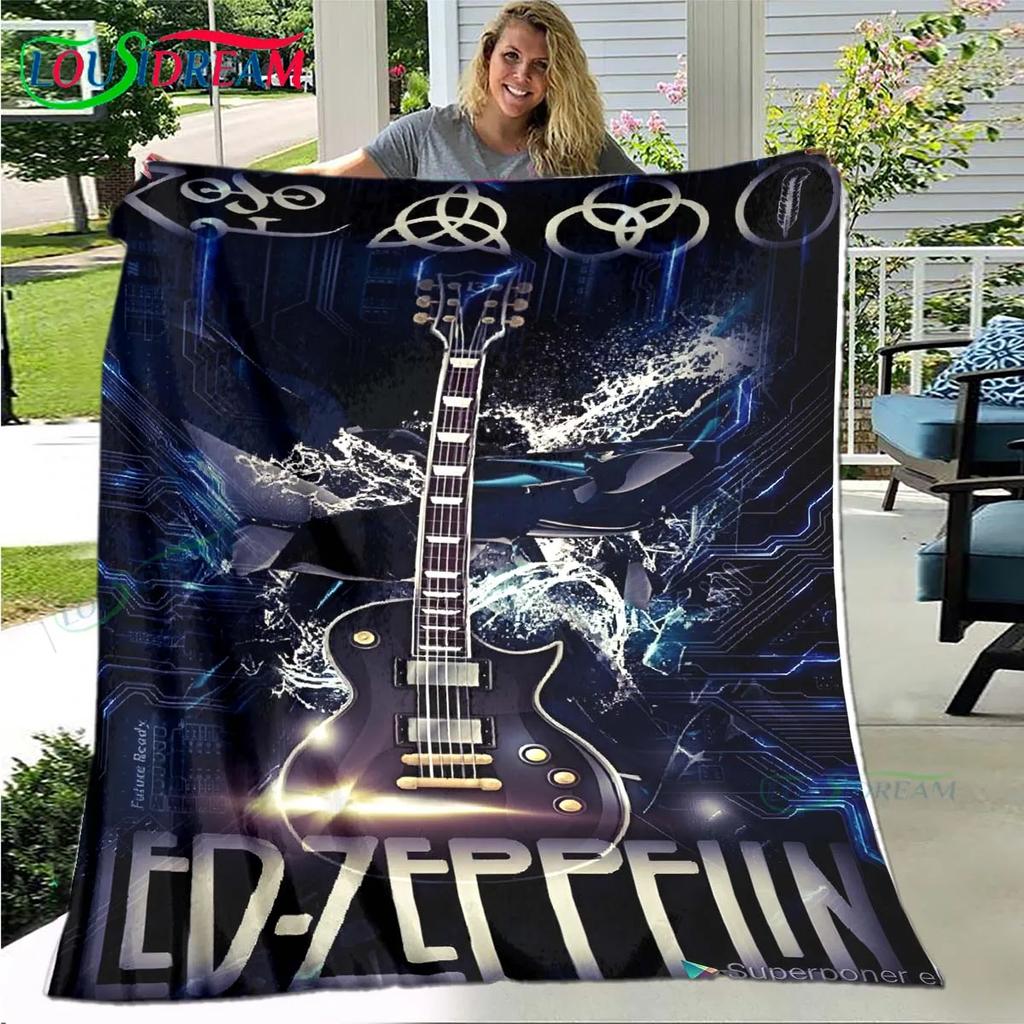 Pop Singer L-Led-Zeppelin Blanket,Flannel Throw Blanket for Home Bedroom Bed Sofa Picnic Office Hiking Leisure Nap Birthday Gift
