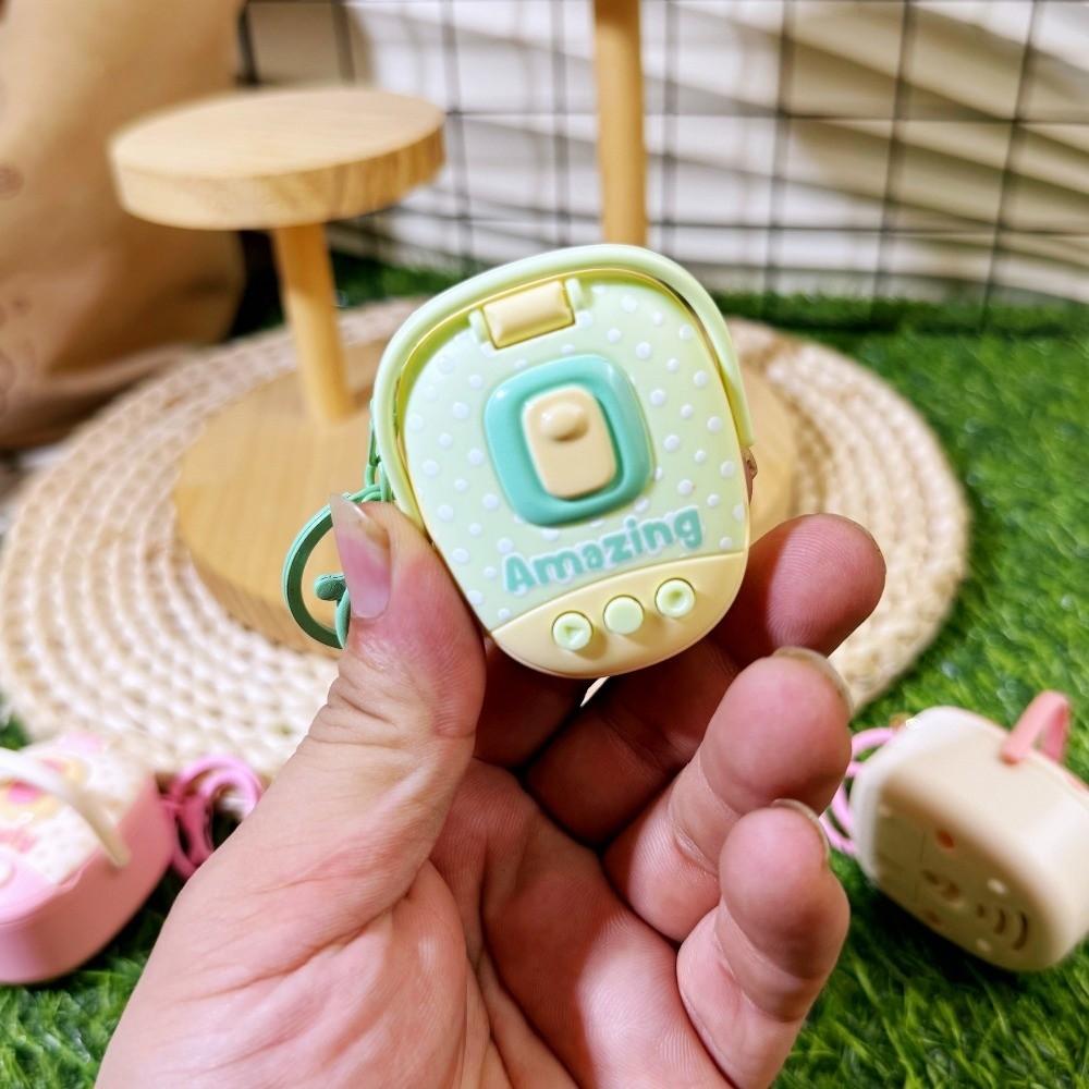 Cute Voice Recorder Keychain Cartoon Sound Making Keychain Bag Charm Simulation Kitchen Toy  Gifts