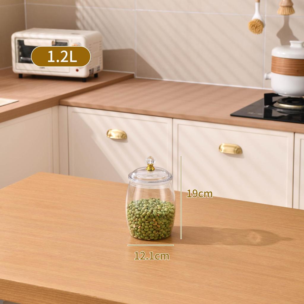 Multi-Grain Waist Drum Jar: Large, Multi-Functional Storage for Grains & Nuts with Lid