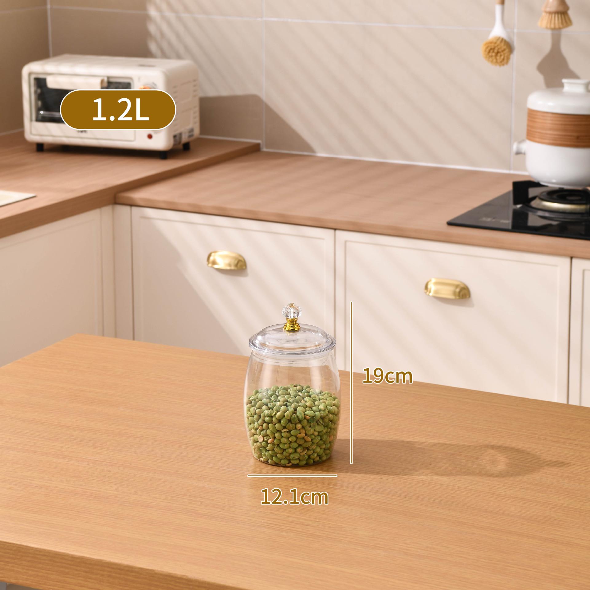 Multi-Grain Waist Drum Jar: Large, Multi-Functional Storage for Grains & Nuts with Lid