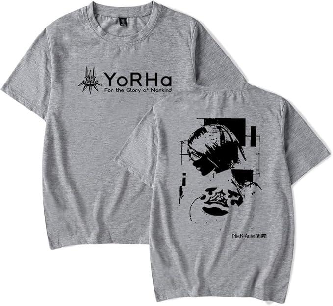 NieR Automata 2B Yorha Harajuku Tričko Letní Unisex Dámské Streetwear Tričko Košile Krátký Rukáv