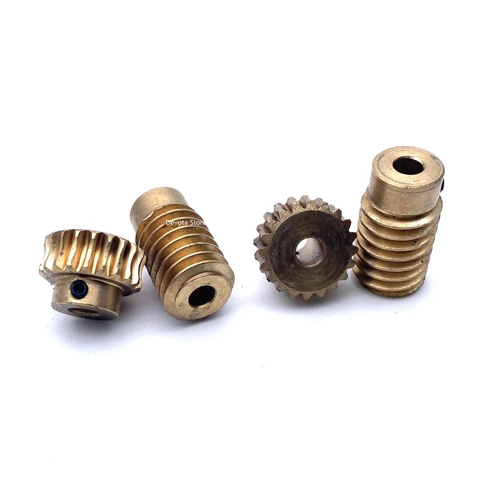 0.8M 20/30 Teeth 1:20 1:30 Metal Copper Worm Gear Wheel Reducer Self Locking Combination Accessories