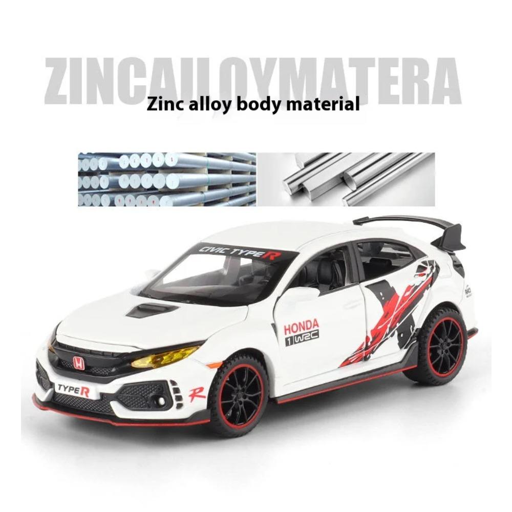 1/32 Honda Civic Type-R Legierungsmodell, Exquisites Desktop-Ornament, Das beste Sammlerstück für Automodell-Enthusiasten, Halloween-Geschenk