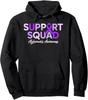 Support Squad Dementia Alzheimers Awareness Ribbon Unisex Hooded Sweatshirt