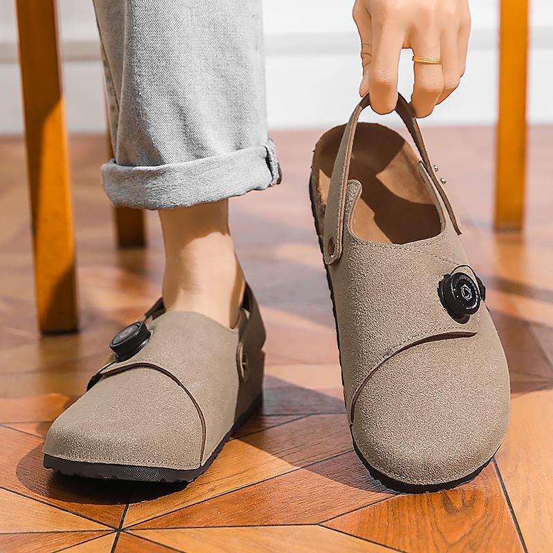 Fashion Breathable Soft Sole Slip-On Beach Shoes for Summer Lightweight Walking Sandals Non-Slip Flats 2025 New Men's PU Leather Sandals