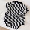 Summer Baby Bodysuit For Toddler Boys Color Stripes Thin Breathable Jumpsuit One Piece Comfortable Style