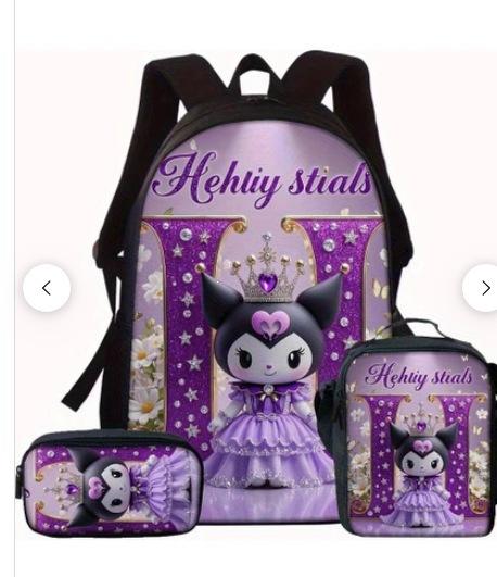 Stitch Backpack for Kids Students Large Capacity Lightweight Cartoon School Bag