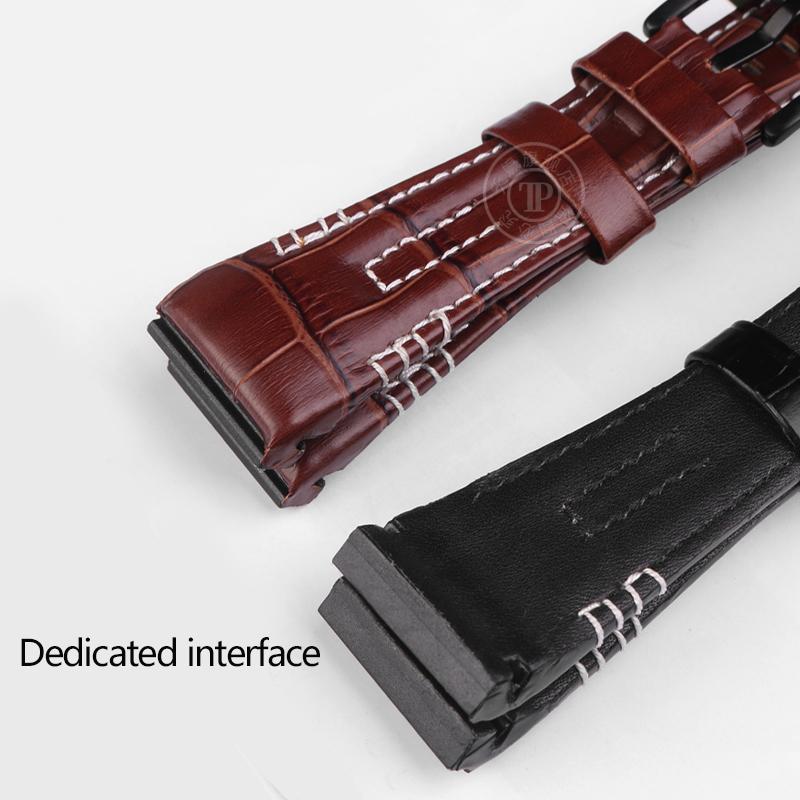 ONE26mm Genuine Leather Watchband For Seiko VELATURA/SRH Series SRH013 SPC007J1 SPC007 Strap With Steel Buckle Watch Band BraceletMN