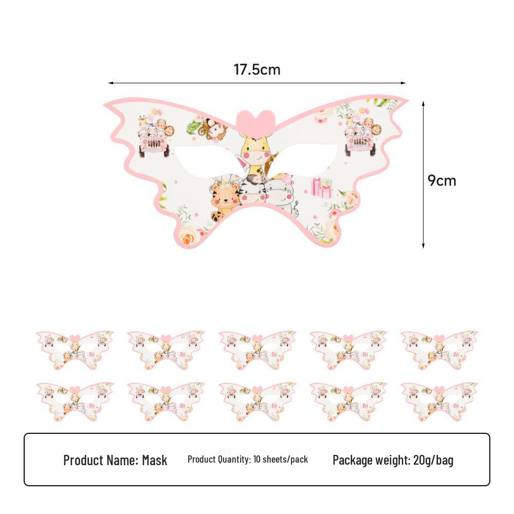 2025 Pink Jungle Animal Party Paper Tableware Set: Plates, Cups, Napkins, Tablecloth