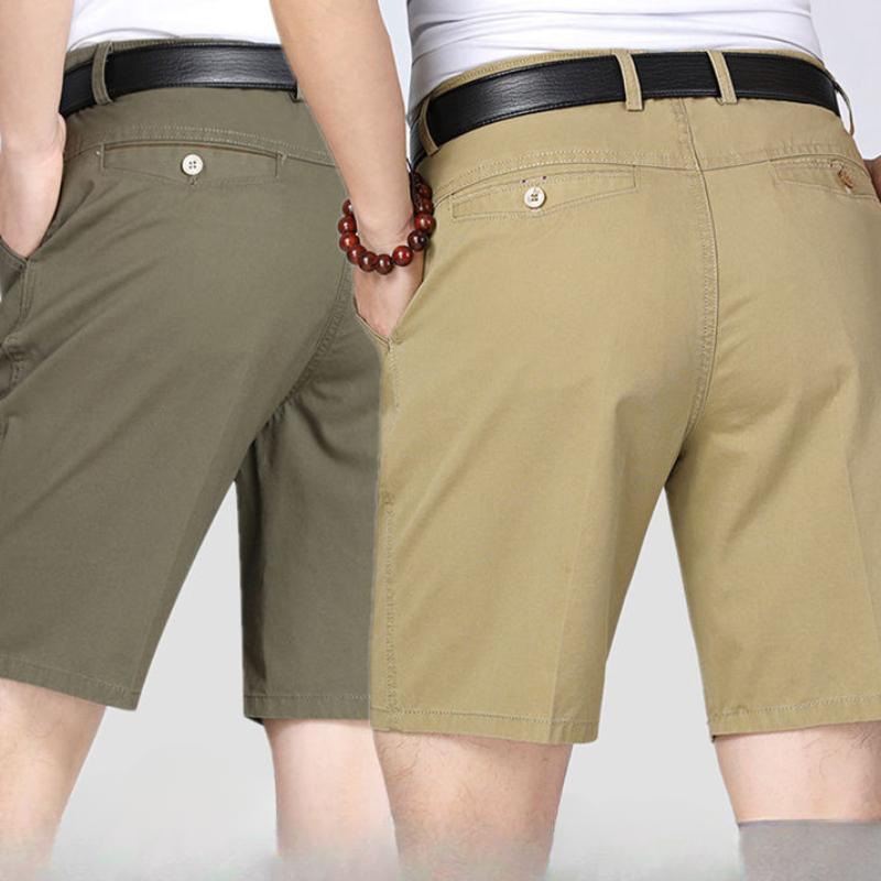 Men's Cotton Shorts   Knee Length Boardshorts Classic Comfortable Clothing Casual Trousers Male Short Trousers