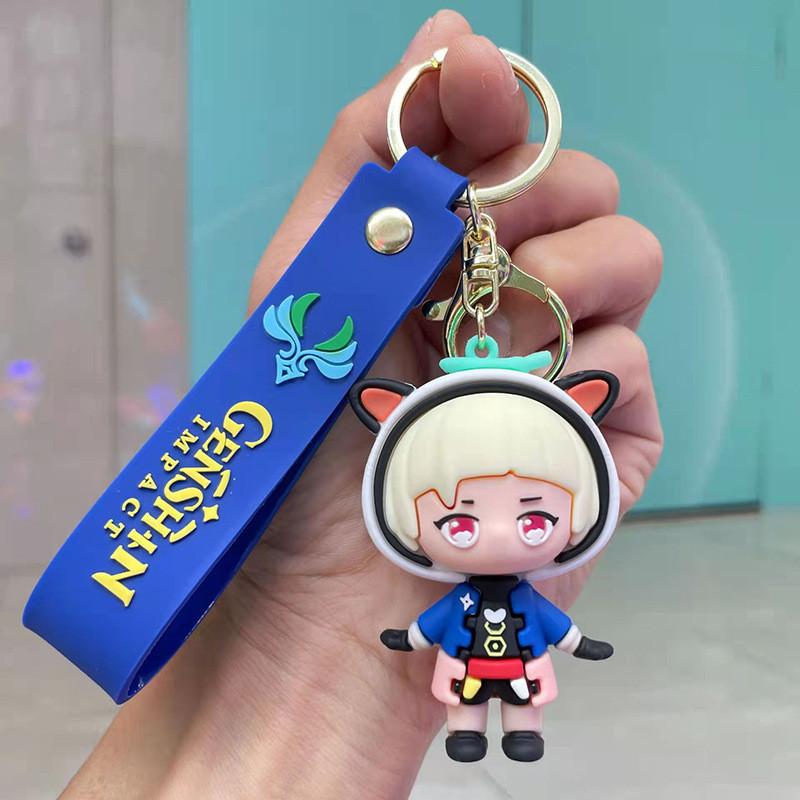 Genshin Impact And Naruto Silicone Keychain Figurine Collectible For Anime Fans