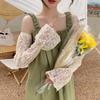 Sunscreen Ice Sleeves Summer Lace Hollow Lace Arm Protection for Women Ins Loose Sleeves Gloves, Arm Protection Sleeves