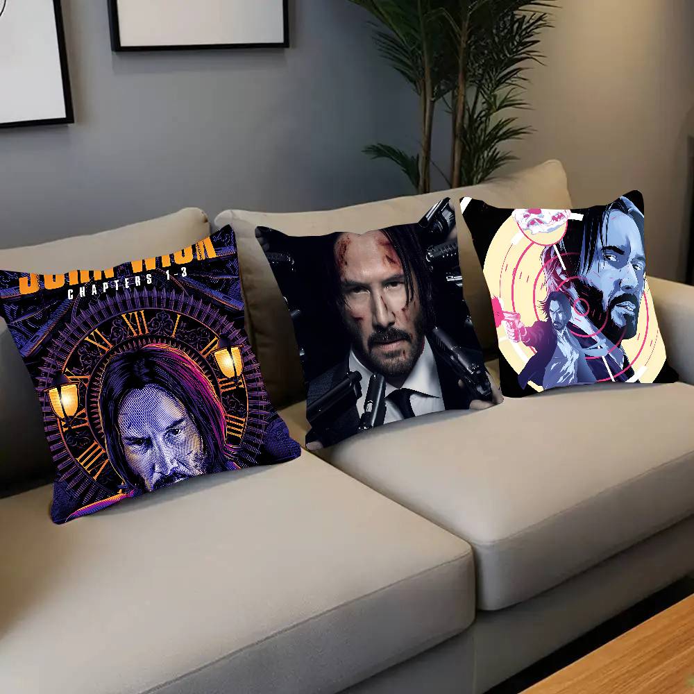 John Wick Pillow Case Square Pillow Bedroom Sofa Leisure Comfort Cushion Car Living Room Home Decoration