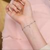 Exquisite Four-Leaf Clover Zircon Bracelet for Women - Sparkling High-End Design