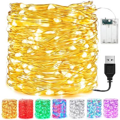 2/3/5/10M LED Işık Dizisi Su Geçirmez USB Pil Bakır Tel Çelenk Peri Işığı Noel Düğün Parti Dekor Lambaları Aydınlatma