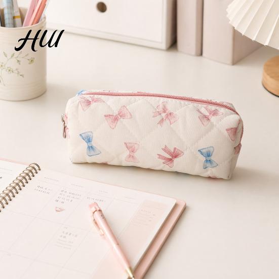 Erweiterte Basis Stifteetui Schleife/Blumenetui, Beuteltasche mit großem Fassungsvermögen, Wasserdichtes Schreibwaren Stilvolle Stifttasche Für Mädchen Perfektes Geschenk für Schüler Kinder