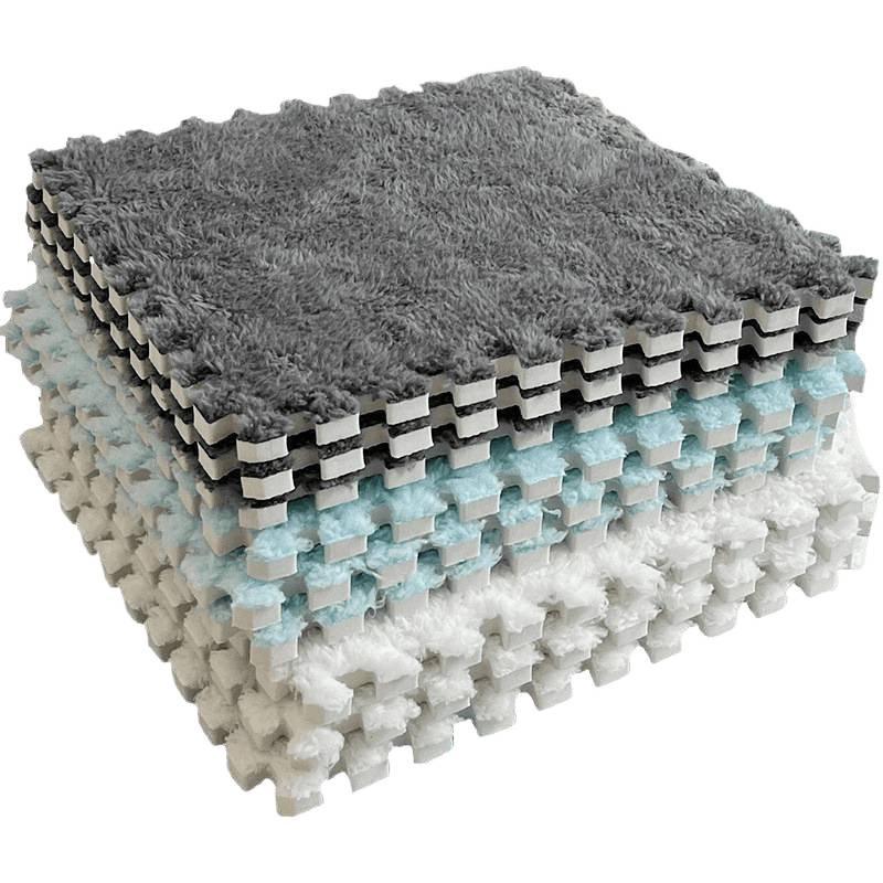 Plush Bedside Rug: Girls' Room Foam Floor Mats, Washable & Stylish