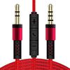 3.5mm Jack Male to Male Audio Cable 1.2m Aux Cable Volume Control with Mic for iPhone for iPad