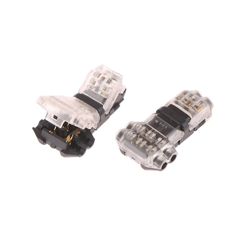 New 1/5Pcs 2 Pin Way Plug Wire Cable Snap Connectors Waterproof Electric Wire Double-Wire Plug-In Connector With Locking Buckle