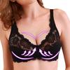 Women's Hot Sale Fashion Lace Hollow Large Size Bra Sexy Underwear CDE Cup Anti-Sagging Bra