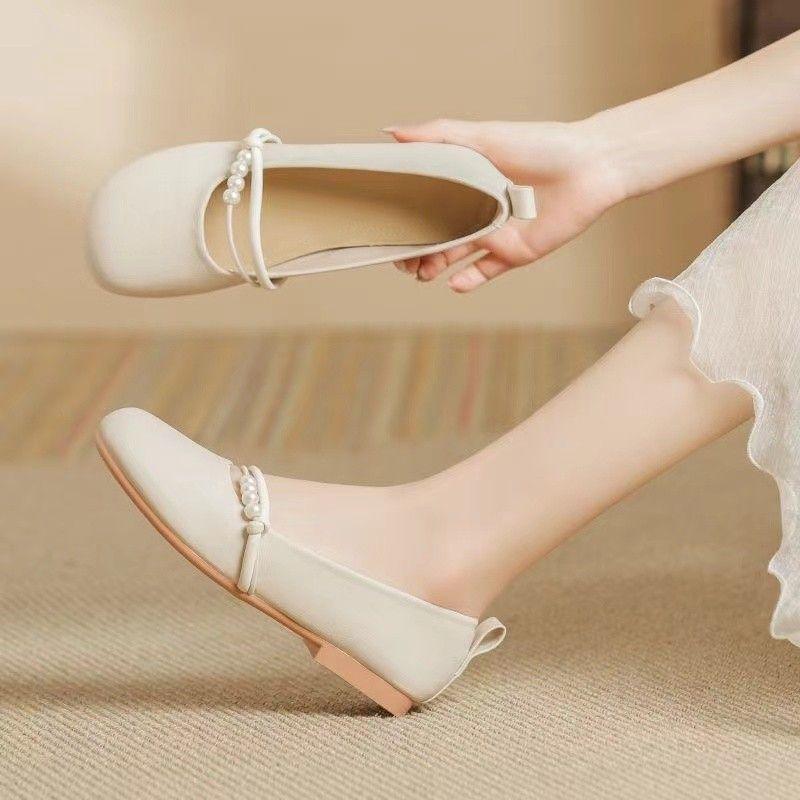 Small Leather Shoes Women's Spring and Summer Single Shoes, New Single Shoes, Comfortable and Gentle Flat Shoes for Work
