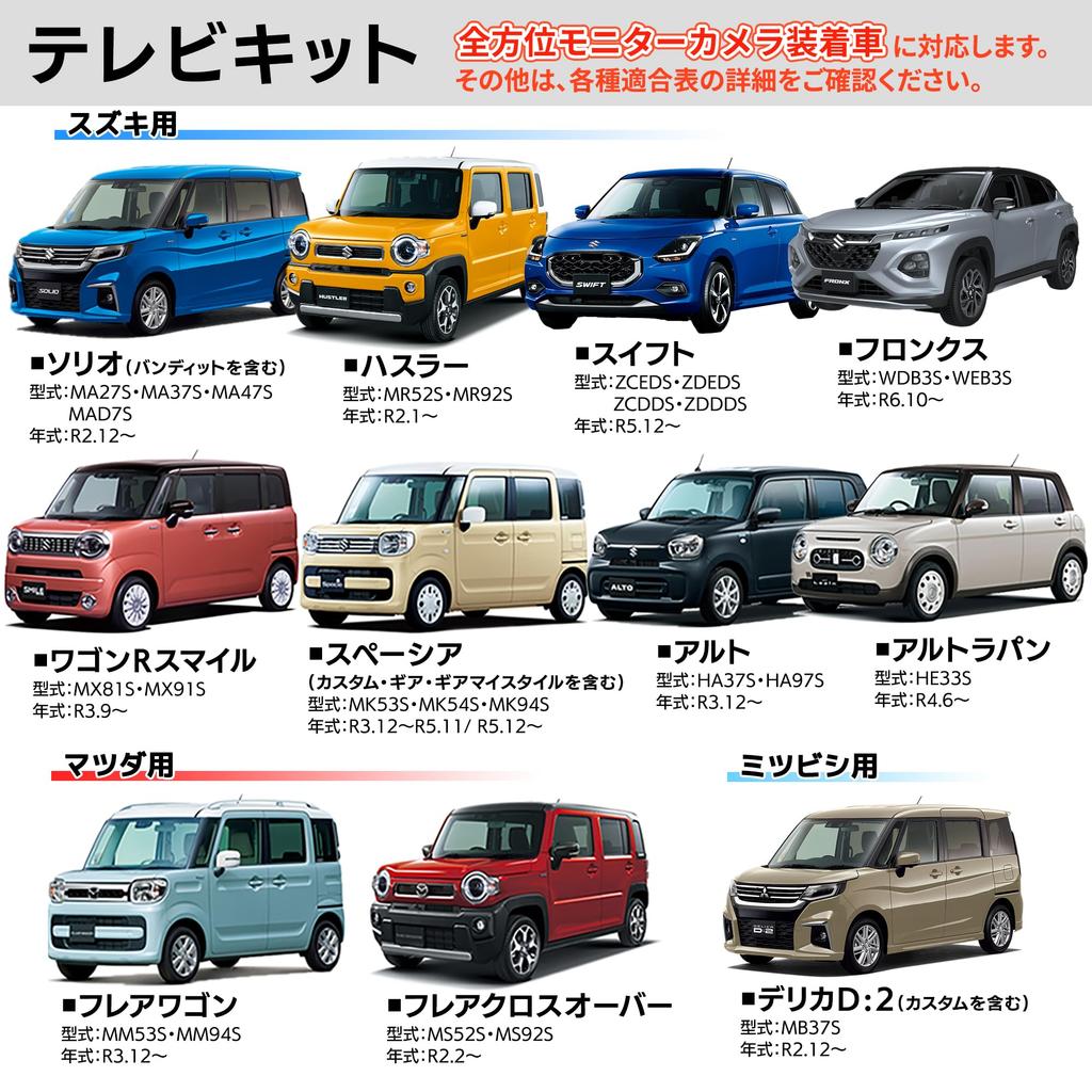 [Rn1415-9] TV Canceller, Suzuki Spacia, Custom Spacia Gear, MK53S, MK54S, MK94S, Hustler, MR52S, MR92S,