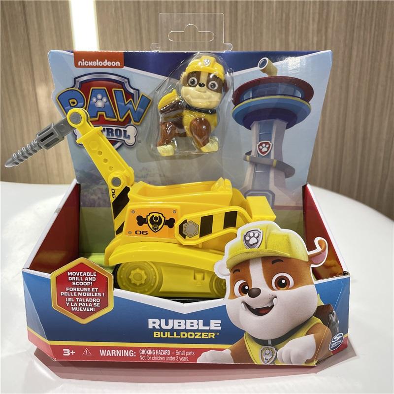10kinds Genuine Paw Patrol Everest Ryder Rex Skye Chase Rocky Zuma Vehicle with Collectible Figure Birthday Gift Children Toy