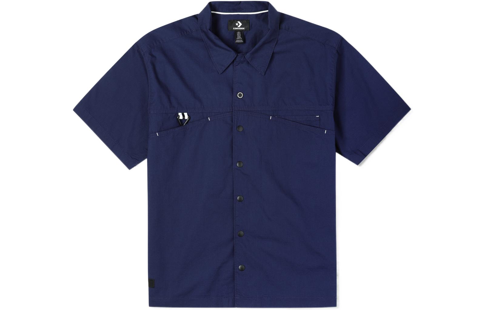 Converse Summer Fun Shirts Unisex Blue Lapel Thin Other 10024356-A02 XS