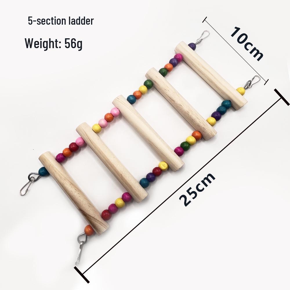 Colorful Bird Toys: Swing, Ladder, and Perch Set for Bird Cages