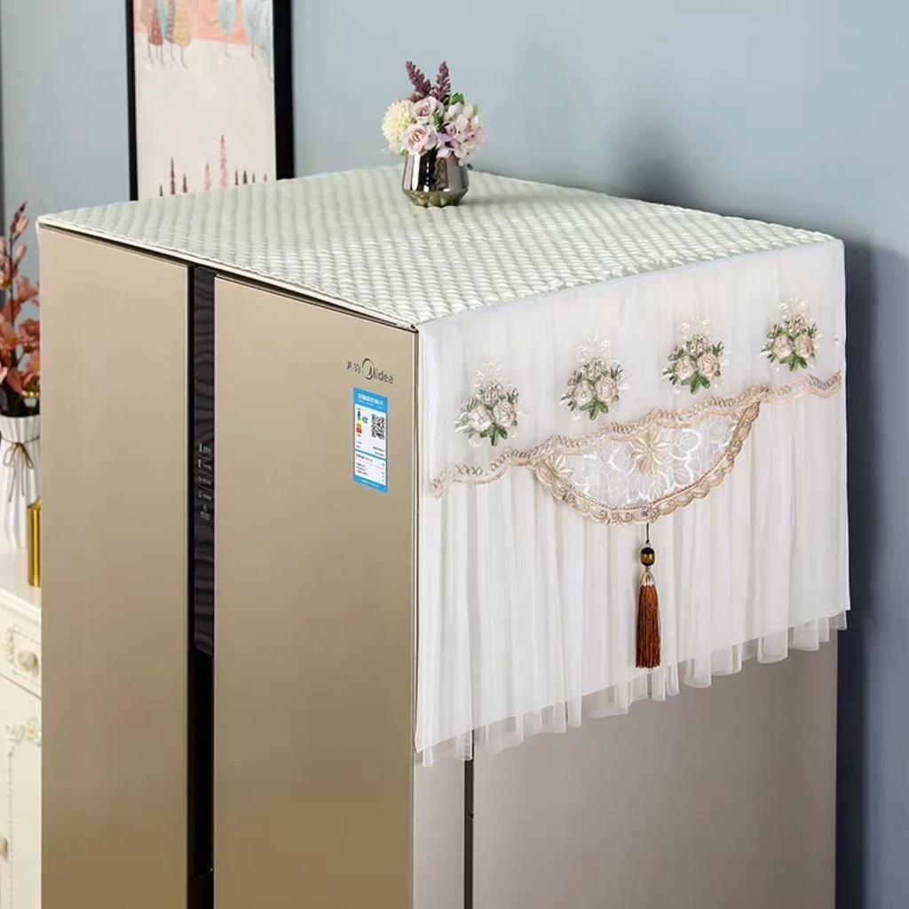 Kühlschrank Staubschutz Abriebfest und Sonnenschutz Mikrowellenherd Staubschutz Tuch Modern Minimalistisch Kühlschrankabdeckung
