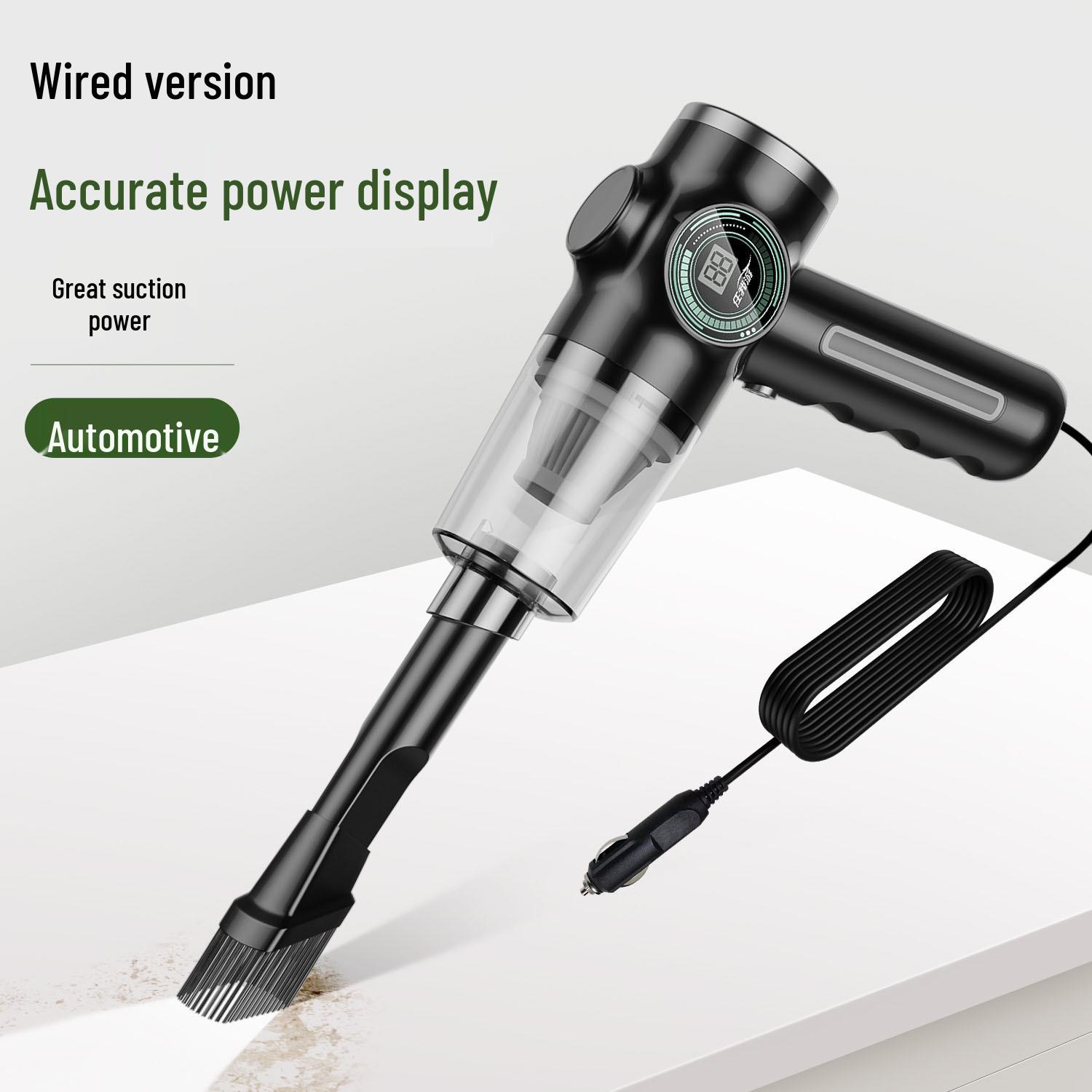 

Беспроводной ручной пылесос с большой мощностью всасывания для автомобиля и дома, портативный мини-пылеудалитель с индикатором мощности.