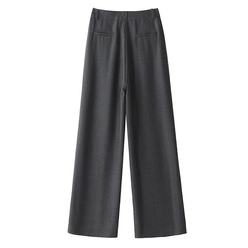 Sibaise Women's High-Waist Loose Wide-Leg Suit Pants