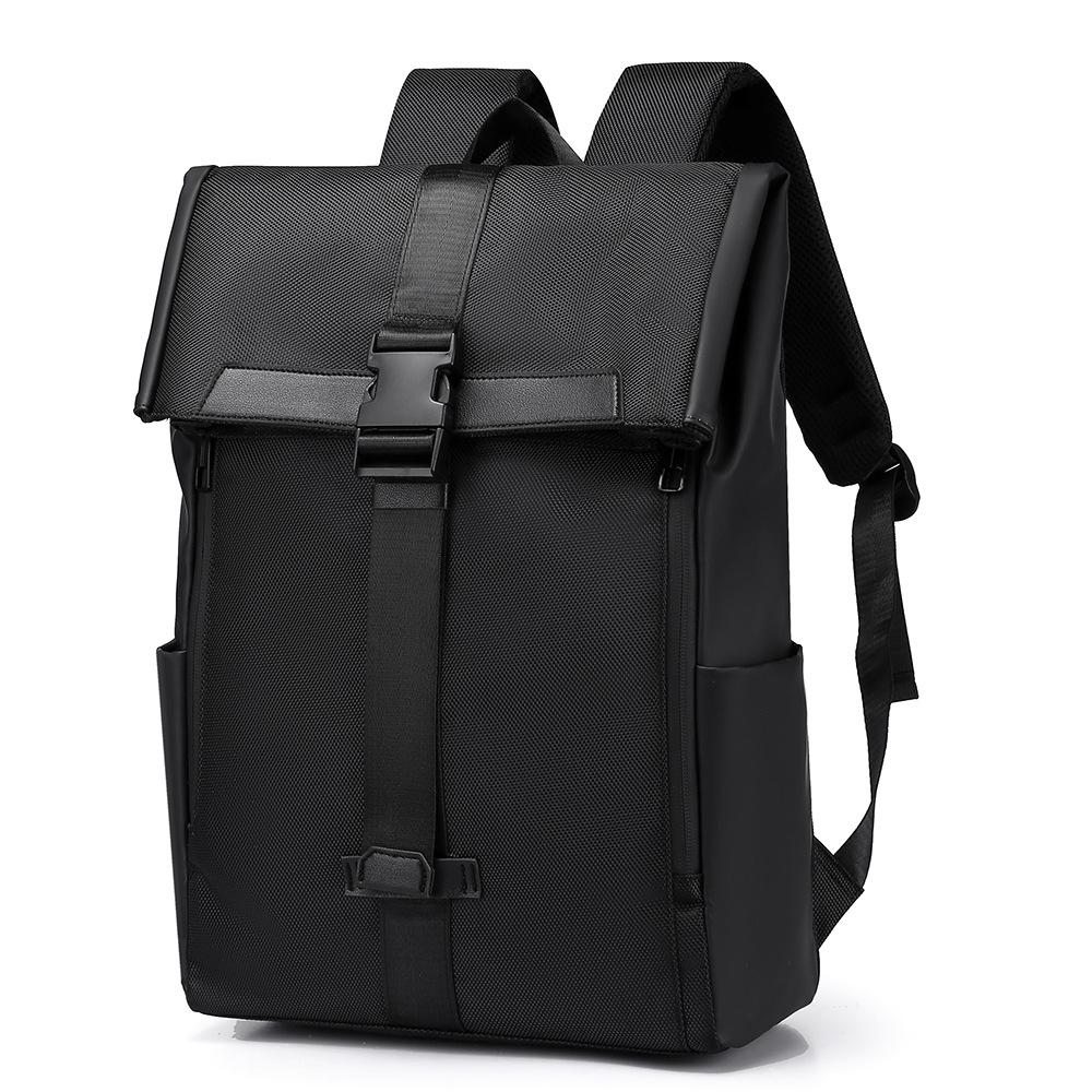 Leather Universal Backpack for Men and Women, Stylish Men's Business Backpack Large Capacity Travel Computer Bag