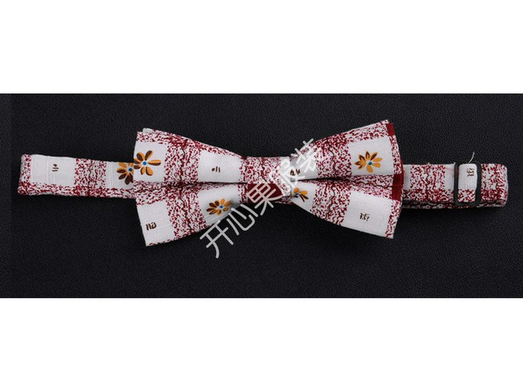 Men's Slim Fit Floral Retro Cotton Linen Bow Tie - Unisex Hong Kong Style for Weddings and Casual Workwear