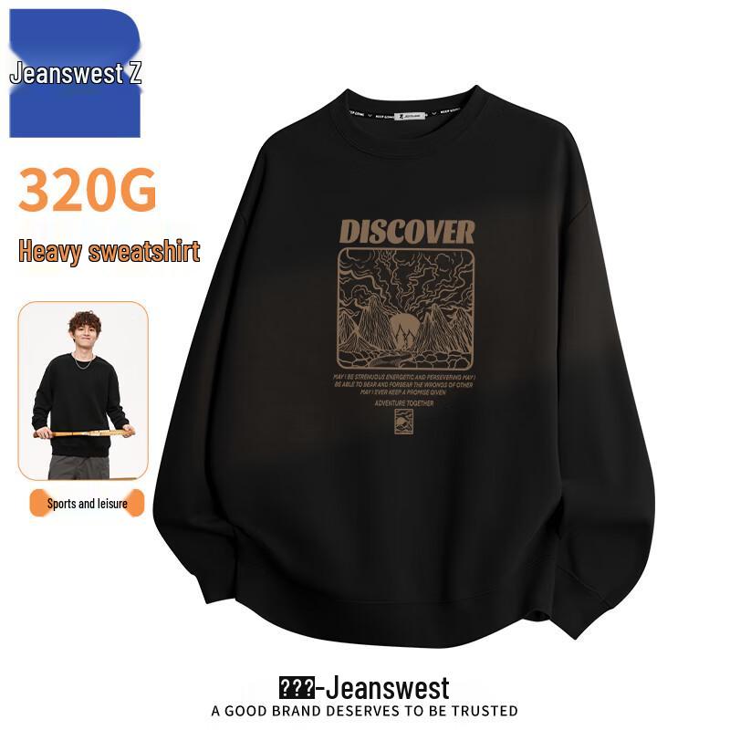

Jeanswest Z Men s 2025 Early Autumn American Style Pullover Sweatshirt 5XL