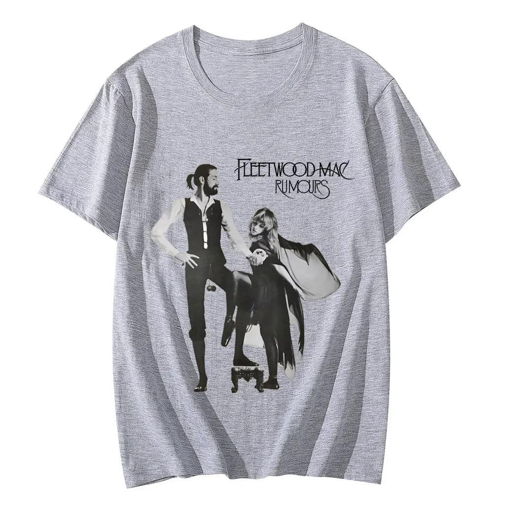 2026 Fleetwood Mac Rumours Graphic T Shirt Rock Hip Hop Vintage Short Sleeve Tshirt Womens Street Fashion Trend Tshirts
