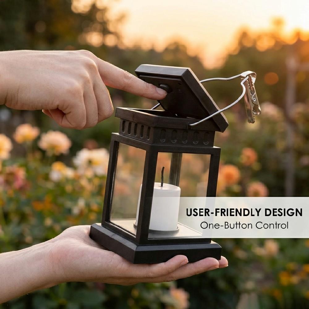 Solar Garden Lights Outdoor Decorative Ground Insert Lantern Warm Atmosphere Solar Powered Landscape Lamp for Yard Patio Christmas Holiday Decoration