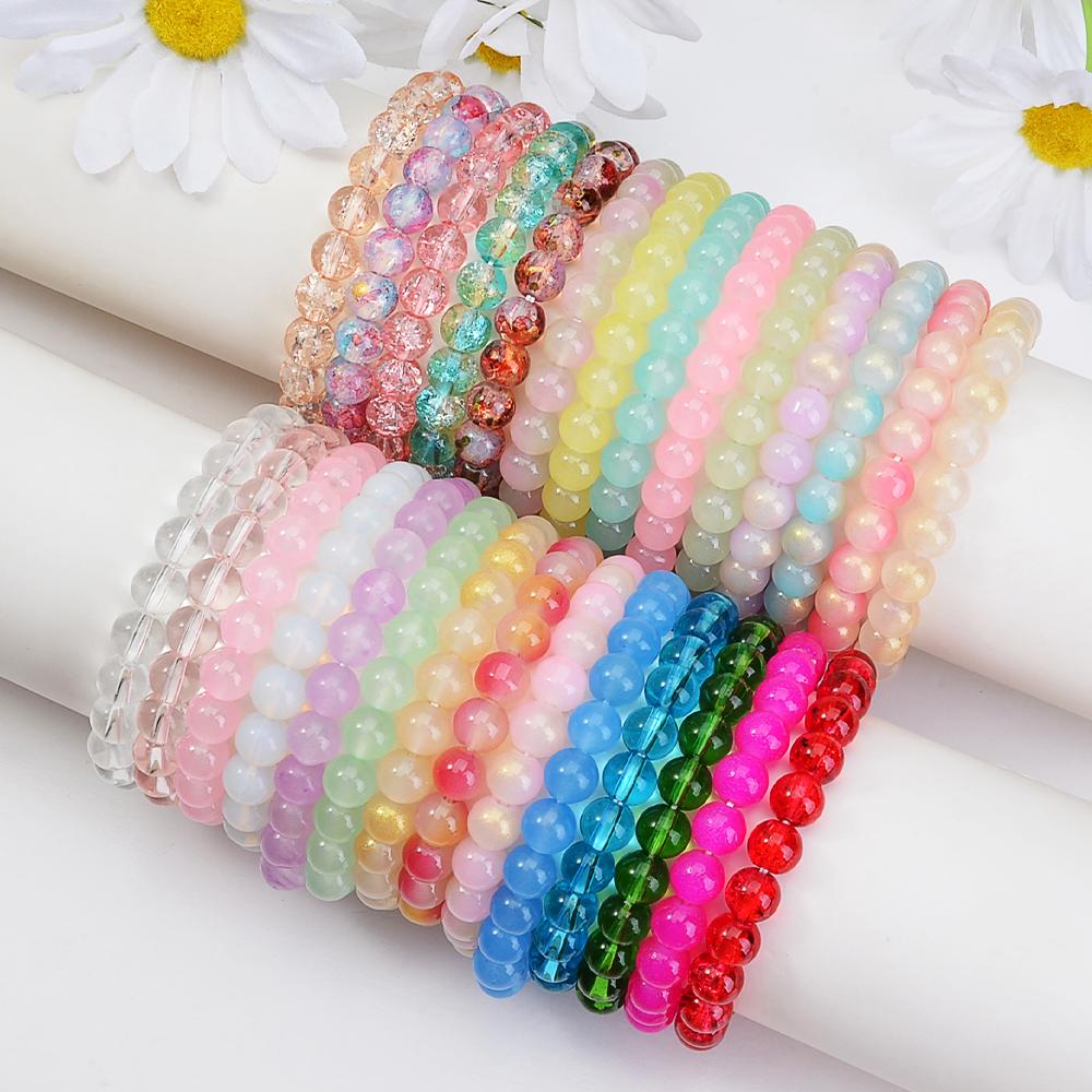 Ensemble aléatoire de 5/10/20/30/50 pièces Bracelet de perles bohème en pierres naturelles de 6/8/10 mm pour hommes et femmes