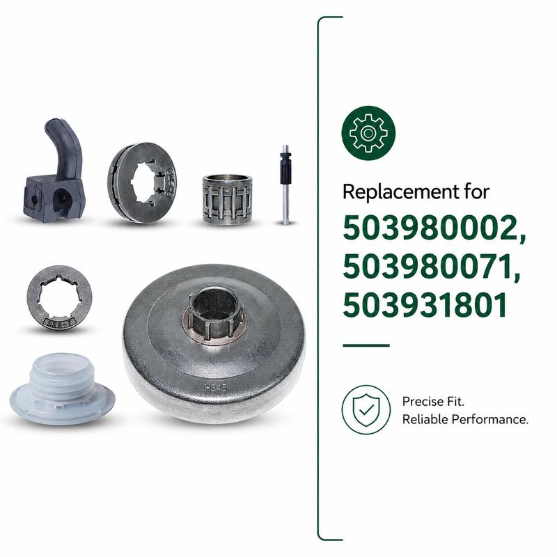 Clutch Drum Rim Sprocket Kit .325"-7T .325"-8T Oil Pump Worm Gear for Husqvarna 340 345 346XP 350 351 353 Chaaw Parts Kit