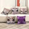 Rose Golden Glitter Eyelash Lashes 45*45cm Cushion Cover Pillow Cover Decor Pillowcase Home Pillowcase For Couch Pillow