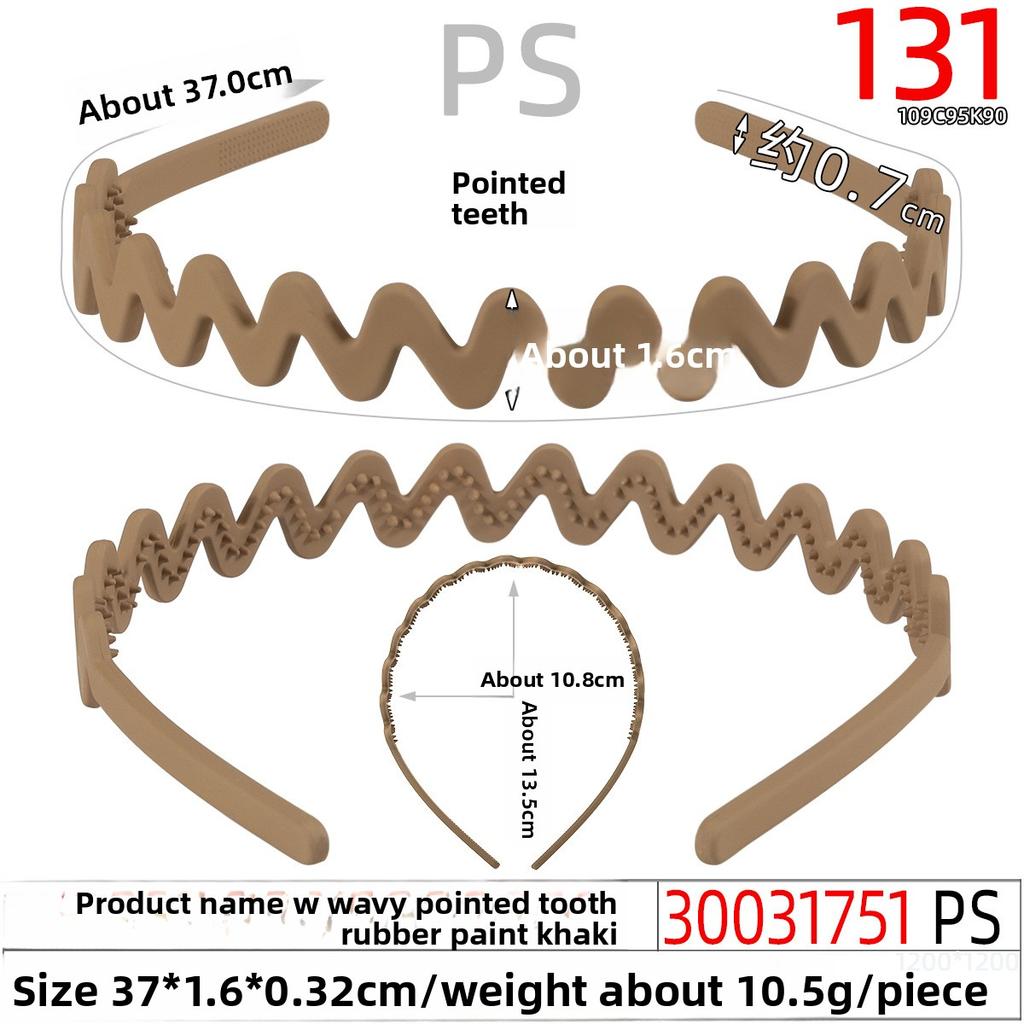 Wavy Pointed Teeth Face Wash Hair Band Mask Application Tooth Anti-slip Hair Pressing and Breaking Hair Band Hair Clip