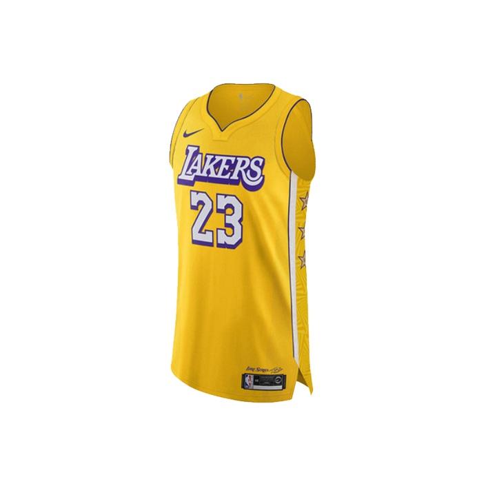 Nike Maglia da Basket Edizione Città Versione Giocatore AU 2019-2020 Los Angeles Lakers Top da Uomo Giallo AV4583-728
